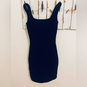 Aritzia bodycon babaton black ribbed dress size small